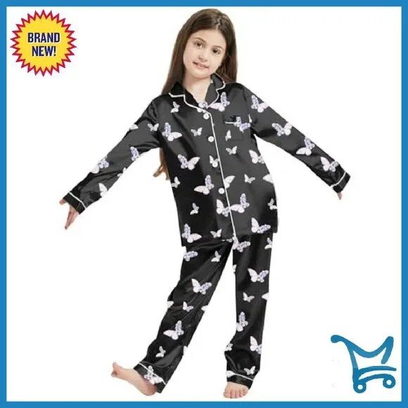 Women's Satin Pajama Set Long Sleeve Button-Down Sleepwear XXL - Picture 5 of 8